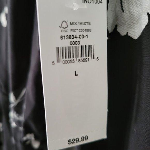 Old Navy L/S floral‎ tunic NWT Size L - Picture 3 of 4